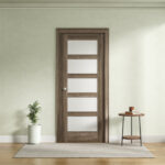 5-Lite EV Walnut Glass Door (ID: DR-1040)
