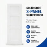 3 Panel Solid Core Shaker Door (ID: DR-1010) - Image 6
