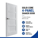 4-Panel Solid Core Shaker Door (ID: DR-1011) - Image 5