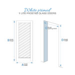 White Primed 1-Lite Frosted Glass Door (96") (ID: DR-1015) - Image 5