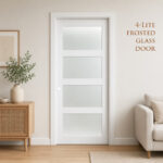4-Lite Frosted Glass Door (ID: DR-1017) - Image 2
