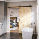Solid Pine Wood Barn Door Assembled (ID: DR-1041) - Image 3