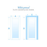 White Primed 1-Lite Clear Glass Door (96") (ID: DR-1021) - Image 5