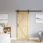 Solid Pine Wood Barn Door Assembled (ID: DR-1041)