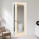 Clear Grade Pine Wood 1-Lite Frosted Glass Door (ID: DR-1033) - Image 2
