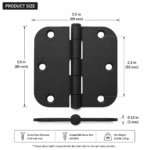 SS304 Ball Bearing Hinges -Black (ID: DA-1010) - Image 6