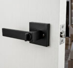 Passage Lock Zinc Alloy Black with Flat Handle – 3503B-PS-BL (ID: DA-1018) - Image 2