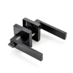 Passage Lock Zinc Alloy Black with Flat Handle – 3503B-PS-BL (ID: DA-1018) - Image 3
